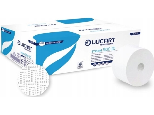 Lucart Strong 900 Id - Toilettenpapier, 2-Lagig, 202 M, Zellulose - 12 Rollen