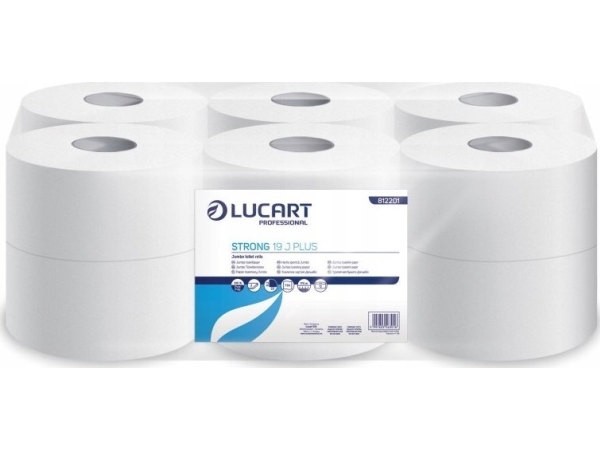 Karen Lucart Strong 19 J Plus - Jumbo-Toilettenpapier, 2-Lagig, 180 M, Zellulose - 12 Rollen