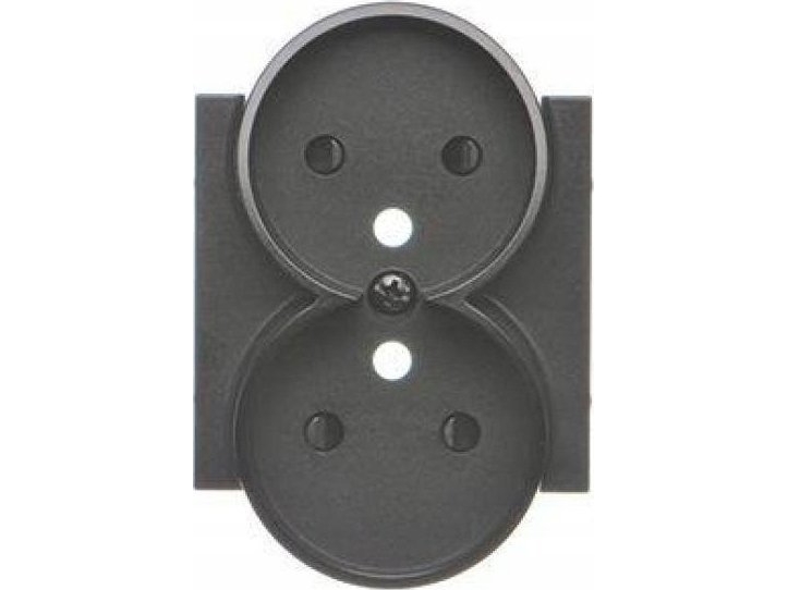 Kontakt-Simon lock/dosa för dubbelt uttag 55 TGZ2MZP/149 för SGZ2CM matt svart | Lauritz Knudsen - LK FUGA - Rammer & Tangenter | GameStuff