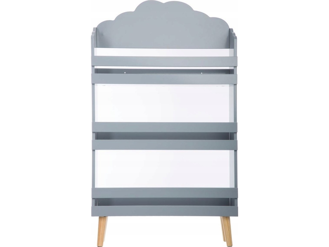 Atmosphera grå opbevaringsreol - 3 niveauer, 58 x 18 x 100 cm