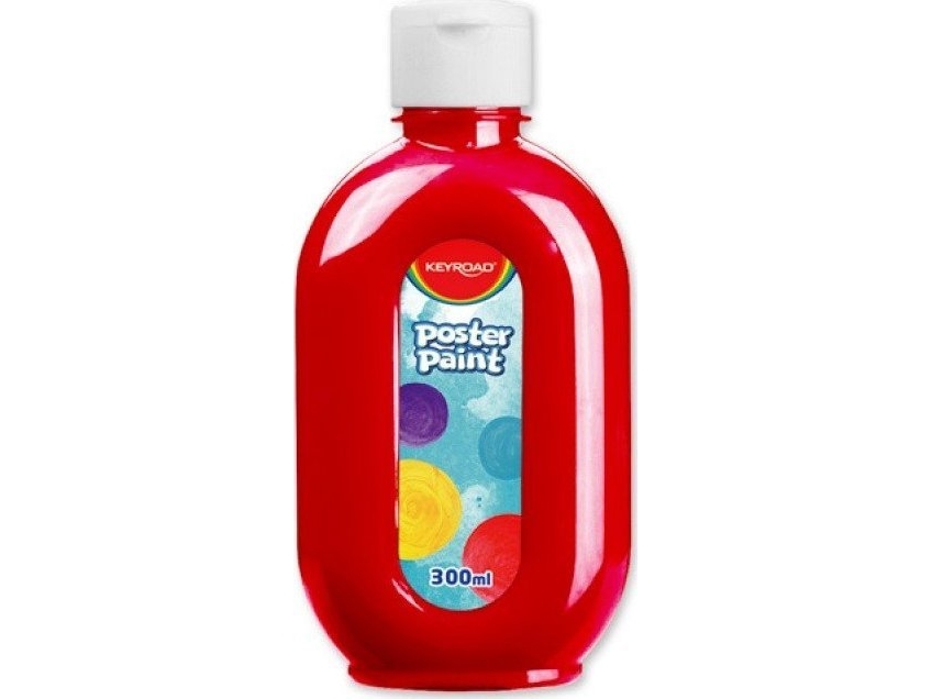 Keyroad KEYROAD affischfärg, 300ml, flaska, röd | Skola & Hobby - Konstmaterial - Akvareller och vattenfärger | GameStuff