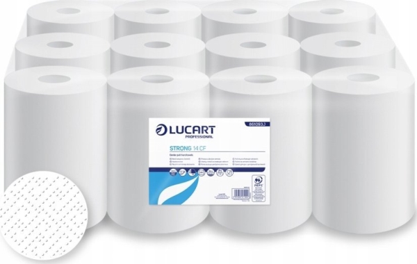 Karen Lucart Strong 14 CF - mini køkkenrulle i rulle, 2 lag, 55 m, cellulose - 12 ruller
