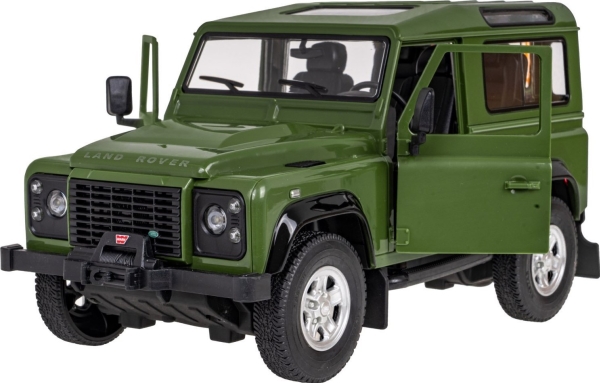 Rastar Land Rover Defender Grün Rastar Modell 1:14 Ferngesteuertes Auto + 2,4 Ghz Fernsteuerung + Manueller Türöffner