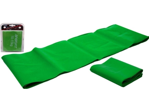 KUDDA træningsrem gummimodstand 200x15 cm 0,40 mm 10-15 kg grøn