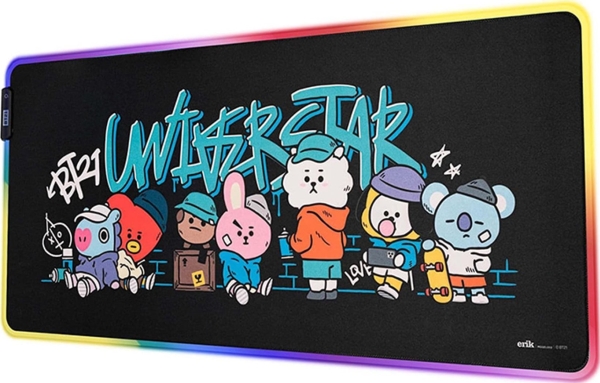 Harry Potter Bt21 - Xxl Spille-/Skrivebordsmåtte Med Led-Baggrundsbelysning (90 X 40 Cm)