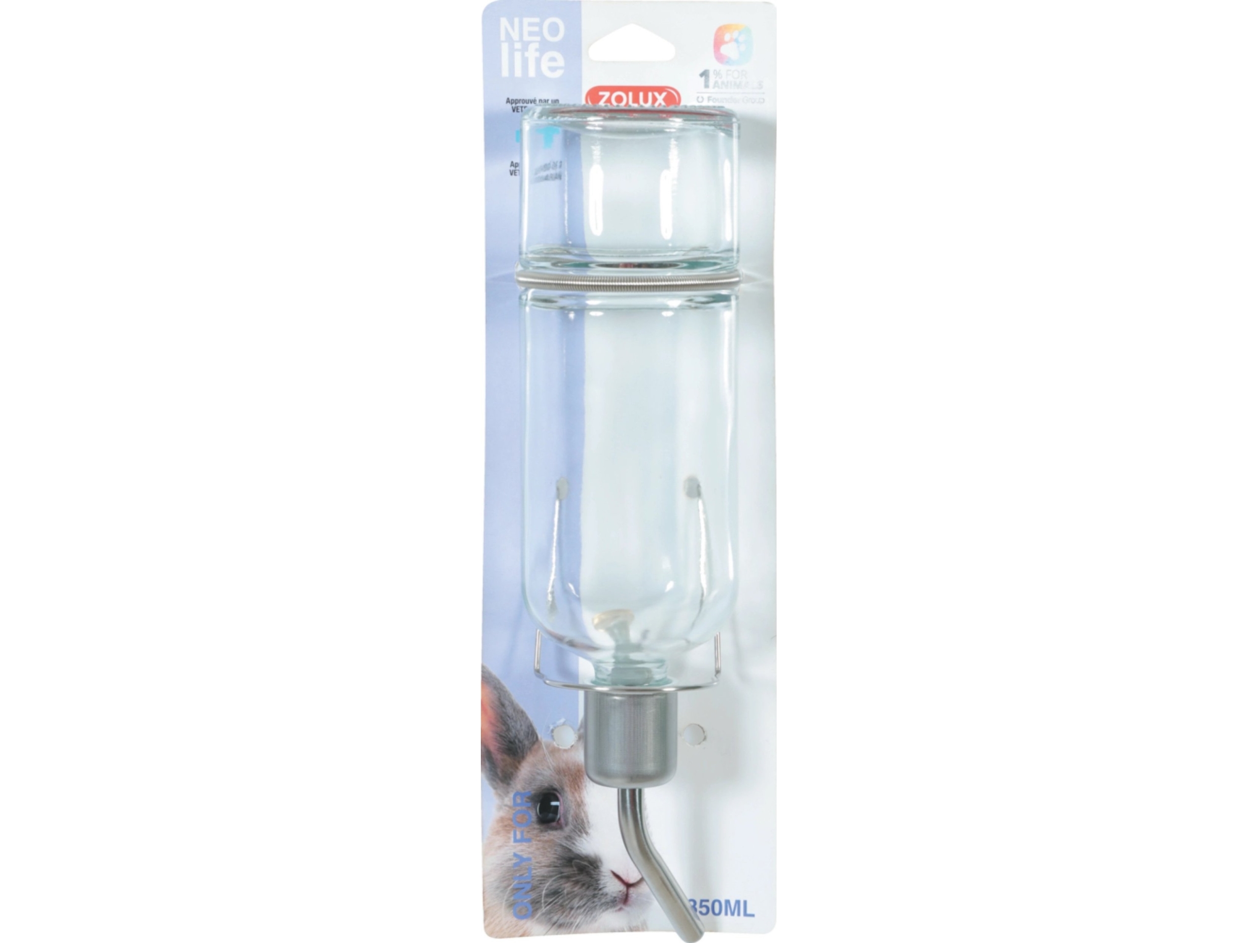 Zolux ZOLUX NEOLIFE kanindrikker i glas 350 ml
