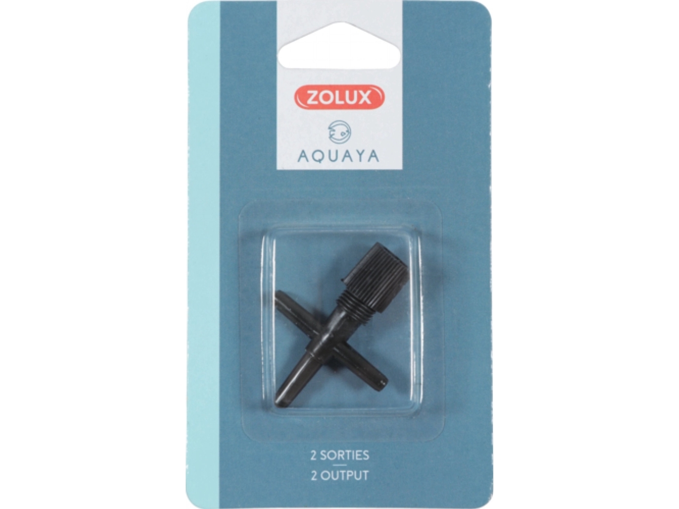 Zolux Zaworek – plastikventil med regulering af flow, 2 udgange