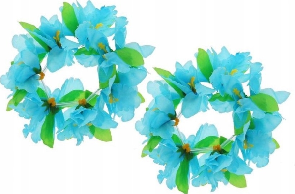 Hawaiiska armband bl&aring; och gr&ouml;n 2 st.
