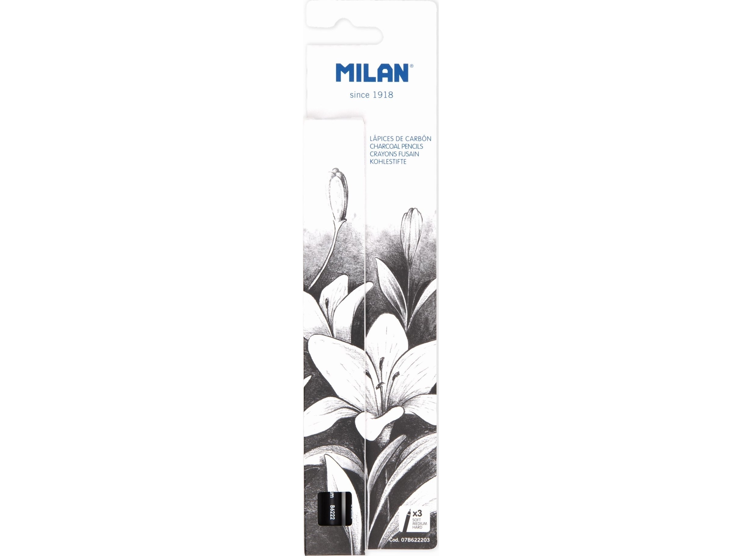 Milan Kohlestift Kunst 3Pcs Milan