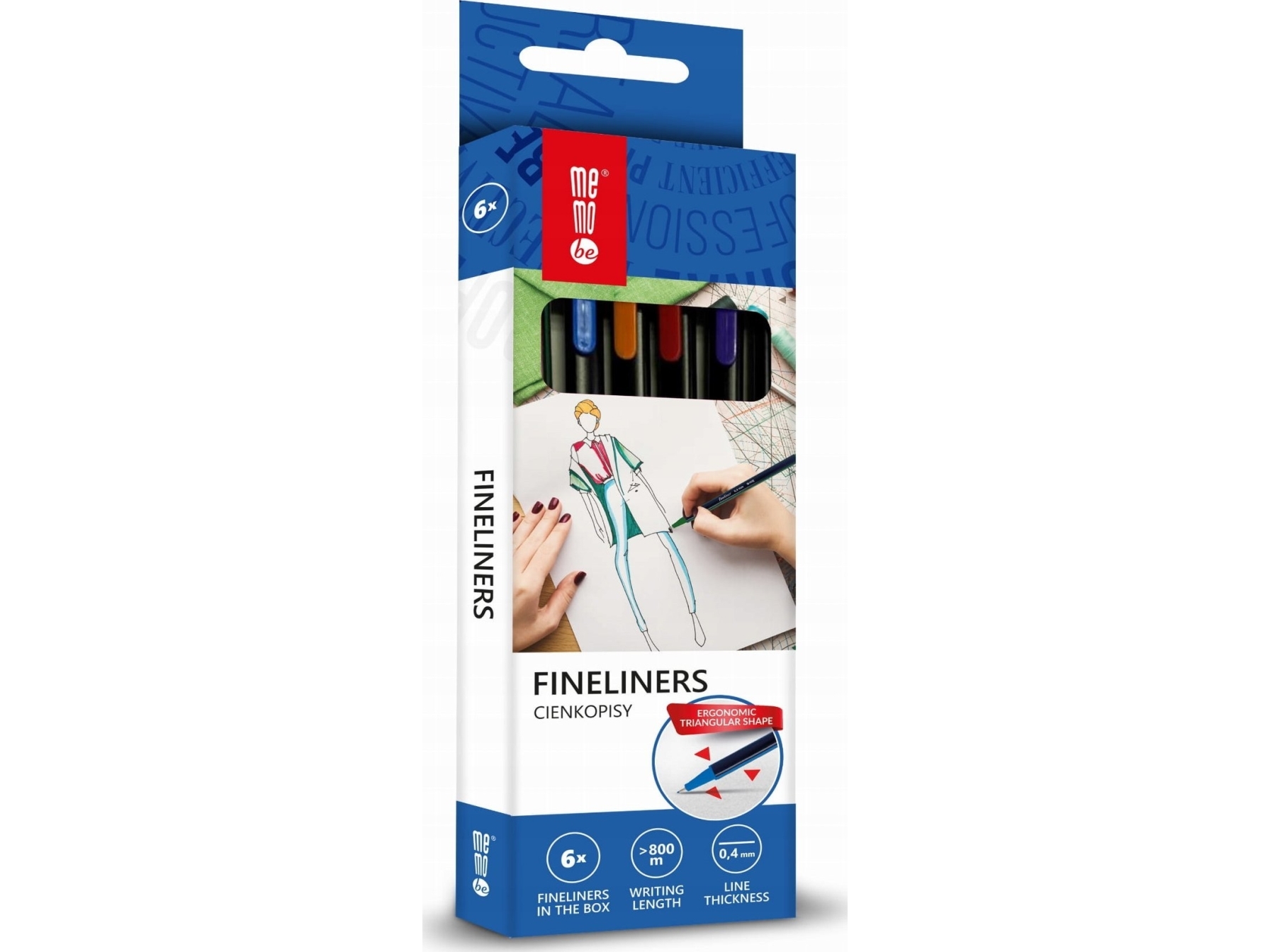 Memobe Fineliner 0,4 Mm 6 Farver Memobe