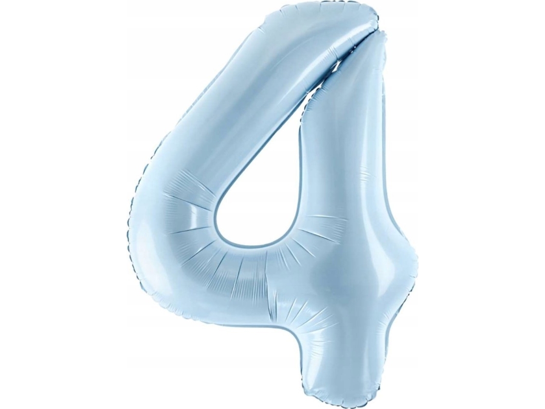 Party Deco Folieballon 4 Stk. Lys Blå 72 Cm