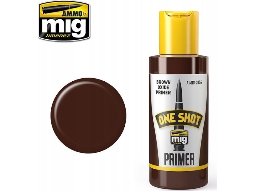 Vallejo Ammo: One Shot Primer - Brown Oxide Primer (60 ml)