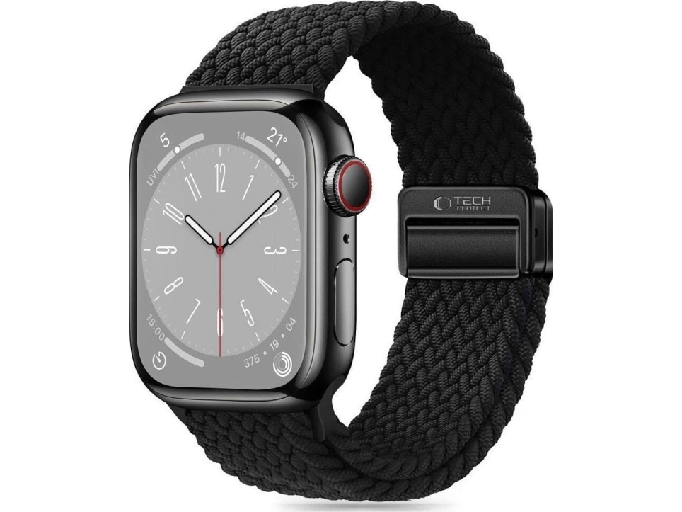 Tech-Protect Nylonmag Strap for Apple Watch 4 / 5 / 6 / 7 / 8 / 9 / SE / Ultra 1 / 2 (42 / 44 / 45 / 49 MM) - Black