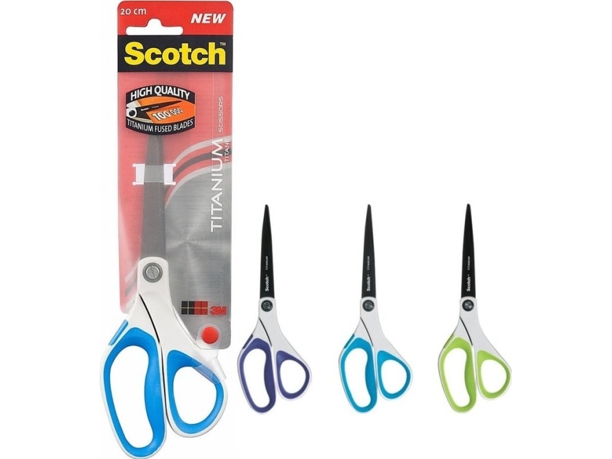 3M Scotch Büroscheren, Titan, 20 Cm, Farbmix