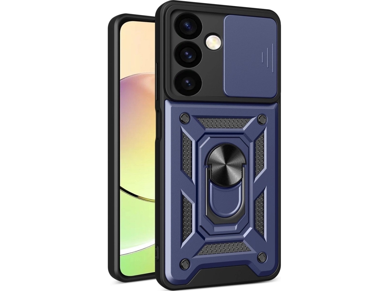 Hurtel Kamerafodral för Samsung Galaxy S24 Hybrid Armor Camshield blå HURTEL | Tele & GPS - Mobil tillbehör - Skydd & Väskor | GameStuff