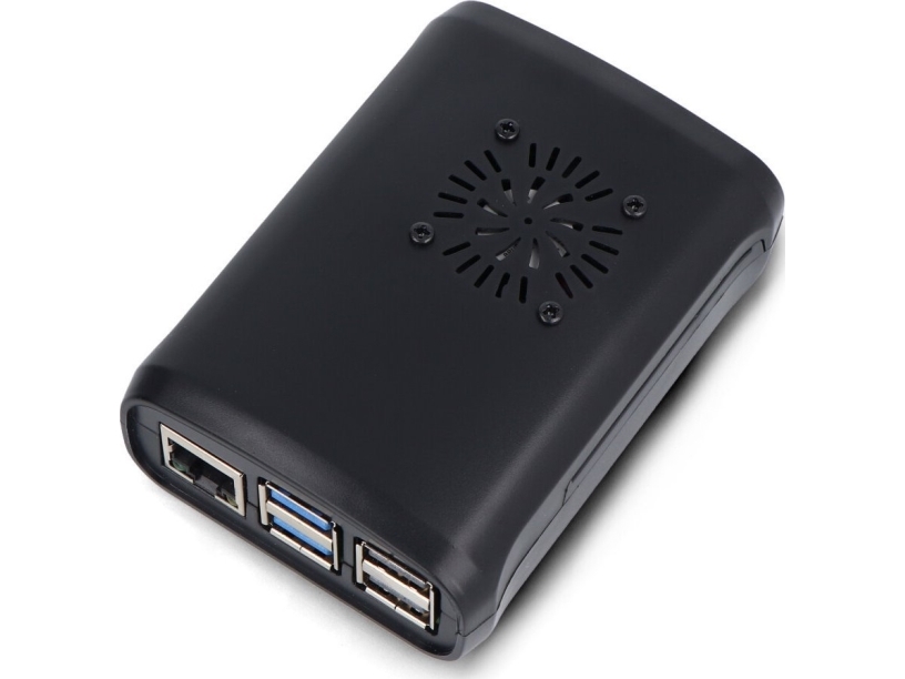Oem-Kasse Til Raspberry Pi 5 Med Blæser Og Kølelegeme - Abs - Sort}