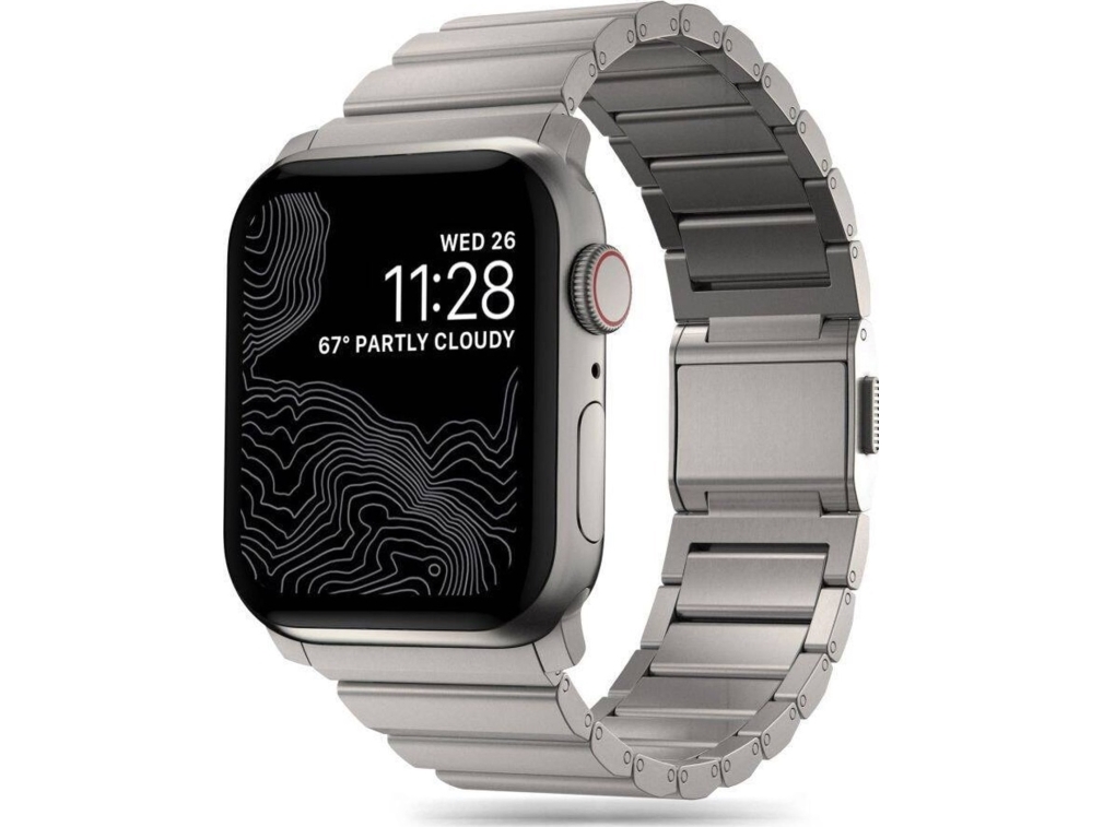Armband Für Apple Watch 4 / 5 / 6 / 7 / 8 / 9 / Se / Ultra 1 / 2 (42 / 44 / 45 / 49 Mm) Tech-Protect Steelband Titanium