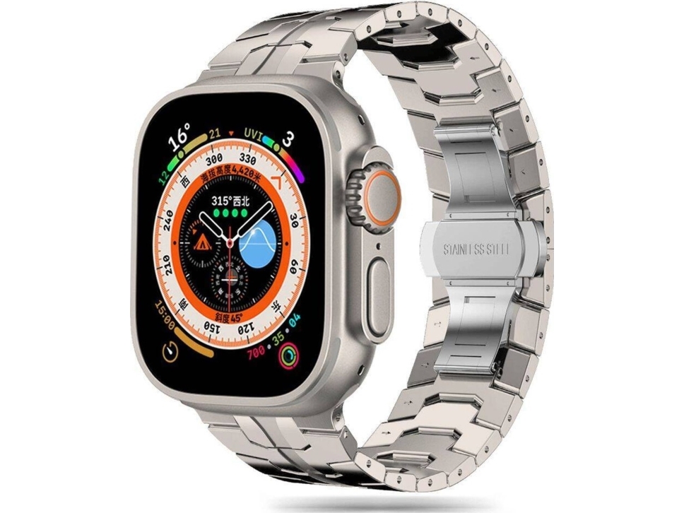 Apyrankė Laikrodžiui Apple Watch 4 / 5 / 6 / 7 / 8 / 9 / Se / Ultra 1 / 2 (42 / 44 / 45 / 49 Mm) Tech-Protect Edelstahl Titanium