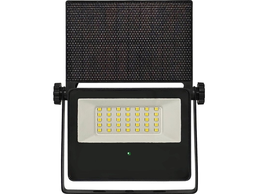 BestService solcelle LED projektør 15W 1800lm 4000K med bevægelses- og lyssensor Lumax LGS011NS sort