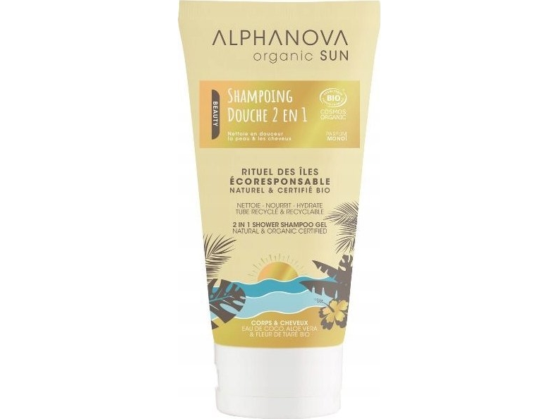 ALPHANOVA SUN Bio 2-i-1 shampoo til krop og hår 150 ml