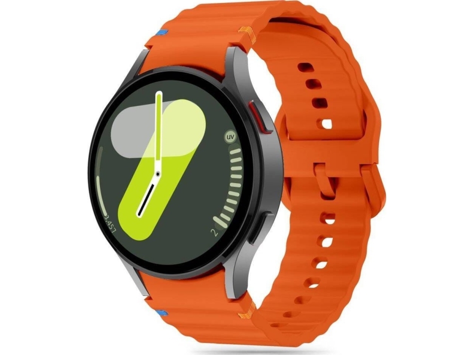 Tech-Protect Silicone Sport Strap for Samsung Galaxy Watch 4 / 5 / 5 Pro / 6 / 7 / FE - Orange