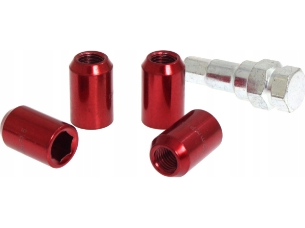 Mtuning Gennemgående Møtrikker M12x1,25 L:32 Mm Rød