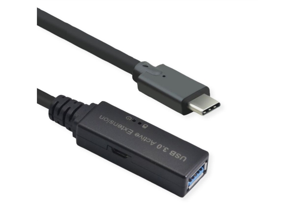Roline Usb-Kabel Usb-C Til Usb-A 15 M Sort