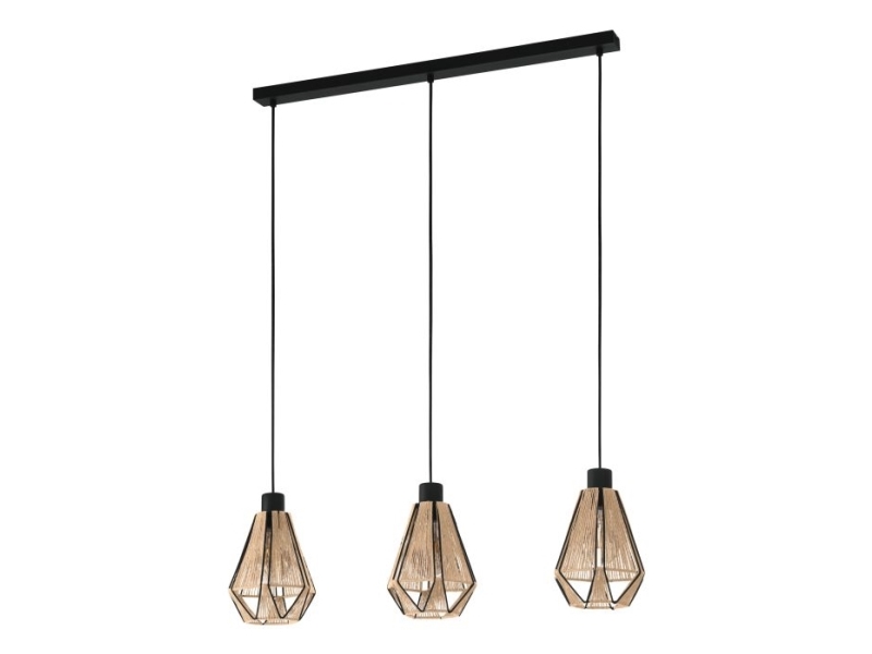 EGLO 43777, 3 lampor, E27, IP20, Svart, Självtorkning | Belysning - Inomhusbelysning - Taklampa & Pendellampa | GameStuff