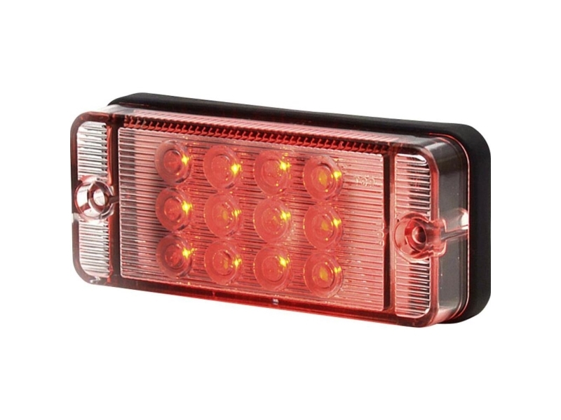 SecoRüt Dimbakljus Öppna kabeländar Dimbakljus 12 V, 24 V Röd Klarglas