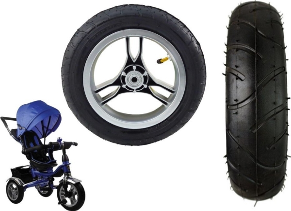 Lean Cars Plastikinis galinis ratas su pripučiamu guminiu padanga PRO600