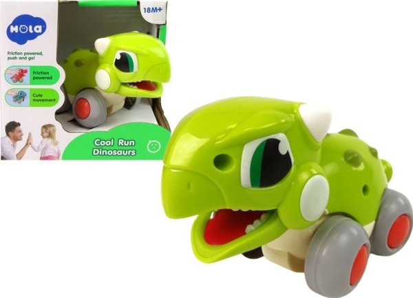 Leantoys Dinofigur På Hjul, Grøn Figur
