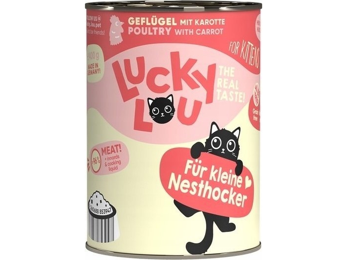 Lucky Lou Lifestage Kitten Z Drobiem 400G