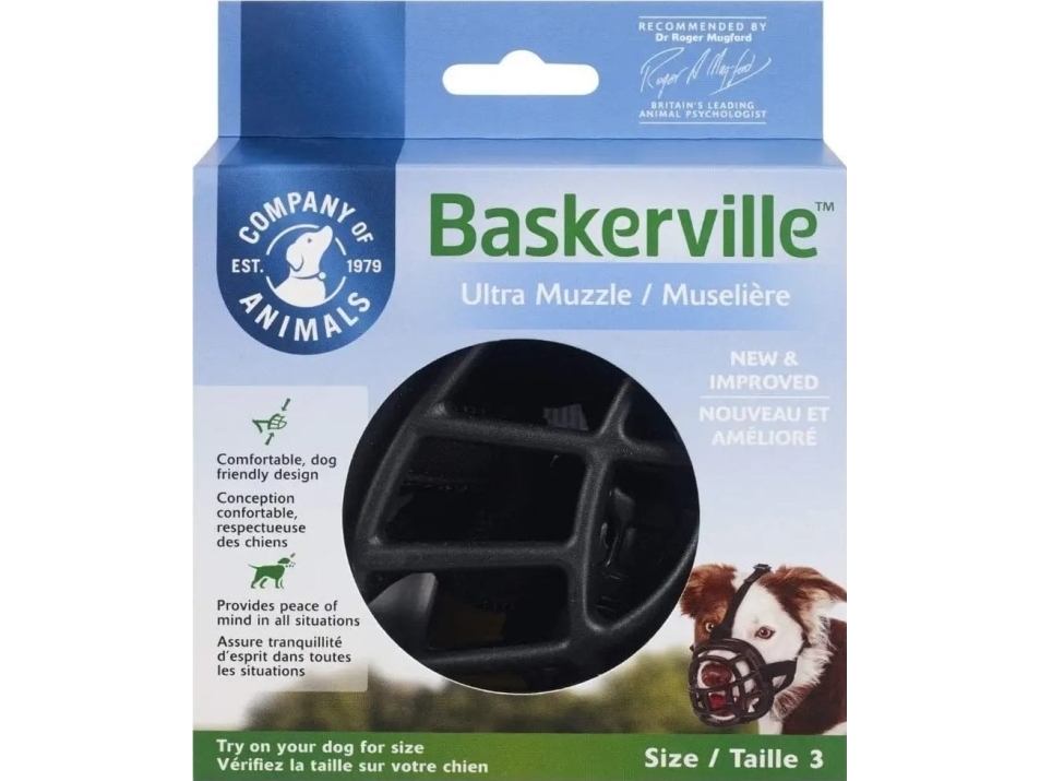 Company of Animals Baskerville Ultra kuonokoppa koko 3, nenä: L7cm, Ø28cm