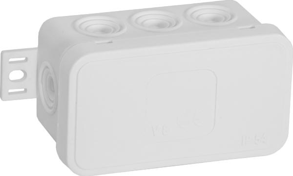 Orno Box n/t CLICK, IP54, 8 läpivientiä, 80x45x41mm, valkoinen, 100 kpl.