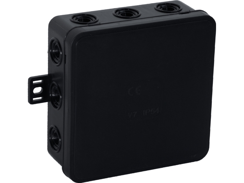 Orno Box n/t CLICK, IP54, 12 johtoa, 100x100x41mm, musta, 32 kpl.