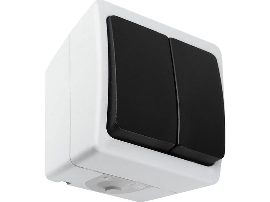 Orno kopplingsdosa tvåpolig AQUATIC MINI IP54 vit/svart (10 st.) | N - A | GameStuff