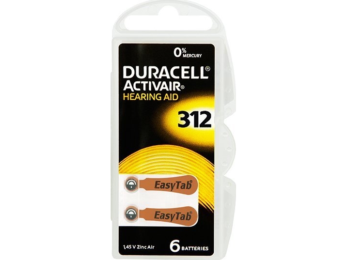 Da-312 Duracell Klausos Aparato Baterijos 6Vnt