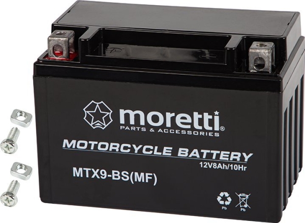 Blow Motorcykelbatteri 12V 9Ah Mtx9-Bs Moretti