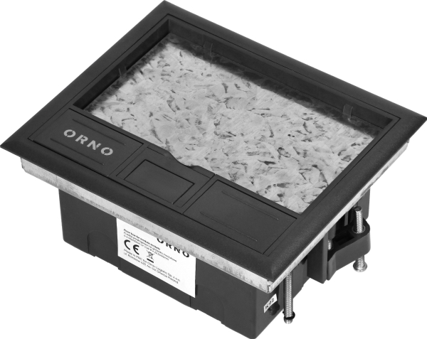 Orno Lattiarasia modulaarisille pistorasioille 4 x 45x45mm tai 8 x 22.5x45mm, kansi: oma materiaali, musta