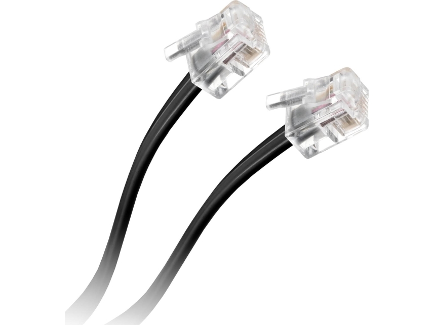 N Telefonkabel stikforbindelse 2m sort LX9113P 2M sort.