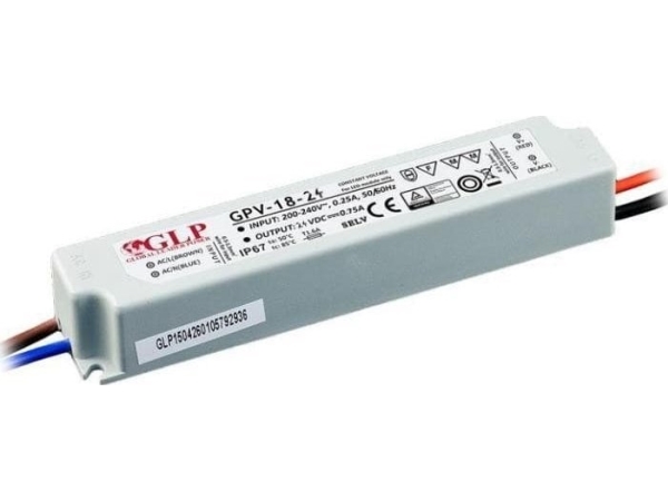 Glp-Serverstrømforsyning Gpv-Strømforsyning 18W 24V Dc Ip67 Gpv-18-24 Led Glp