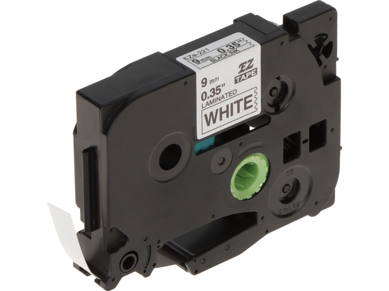 Brother TZE-221/9MM EZtape mærketape til printer, Tasma DO DRUKARKI ETYKIET TZE-221/9MM EZtape