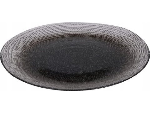 Koopman Flache Glasplatte Schwarz Schattiert Dekorativ 21 Cm
