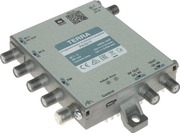 Terra PROGRAMOWALNY WZMACNIACZ WIELOZAKRESOWY PA-321TP TERRA