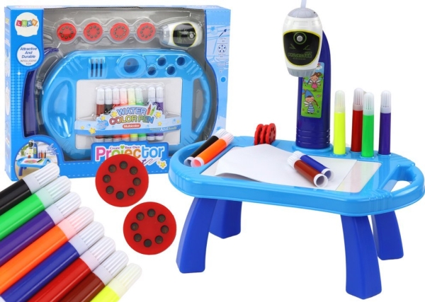 LeanToys projektoripiirustuspöytä sininen