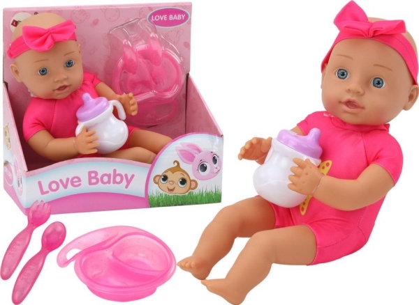 Lėlė Su Priedais Lean Toys Love Baby, 31 Cm