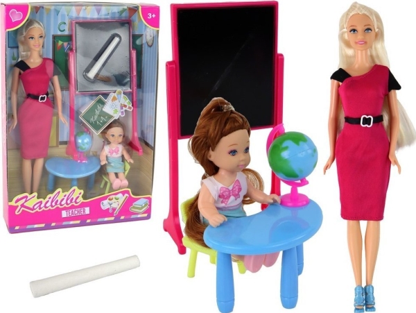 Lean Toys Lėlė mokytoja su mokine Kaibibi