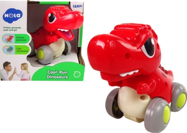 Leantoys Dinosaur På Hjul T-Rex Rød Figur