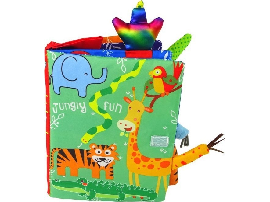 Leantoys Dschungel Tiere Soft Book Bunt
