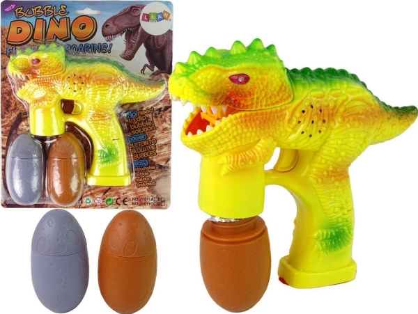 Leantoys Seifenblasen Dino-Dinosaurier Flüssigkeit – Ei Gelb
